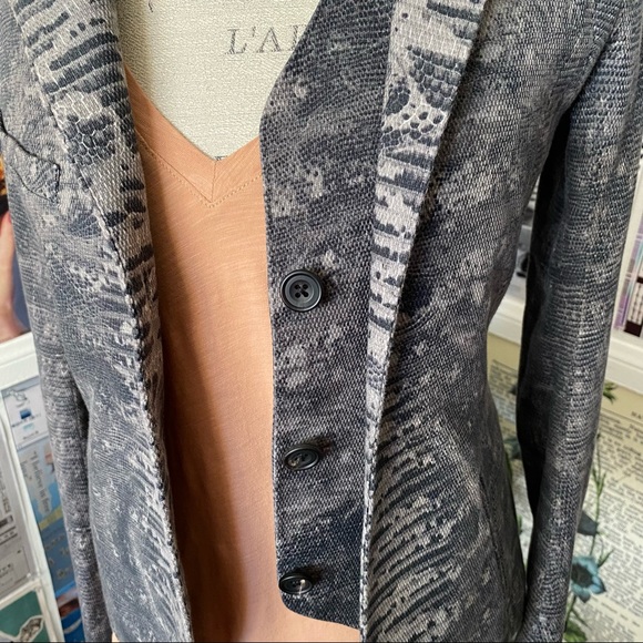 IF SIX WAS NINE Maniac Fited Blazer Jacket Hourglass Reptile Snake Asymmetrical - Picture 3 of 16